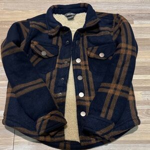 Tommy Bahama Navy and Brown Plaid Jacket